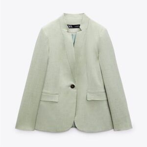 Zara Fitted Blazer with Inverted Lapel Size 2 New With Tag